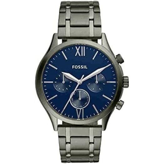 Fossil Fenmore Midsize Multifunction Smoke Stainless Steel Watch BQ2401