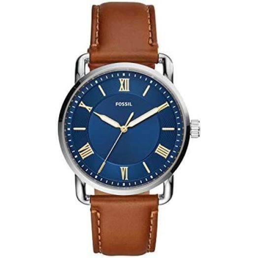 Fossil Men's Copeland Stainless Steel and Leather Casual Quartz Watch