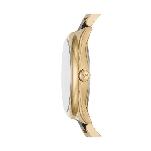 Michael Kors Women's Janelle Three-Hand Gold-Tone Stainless Steel Watch MK7136