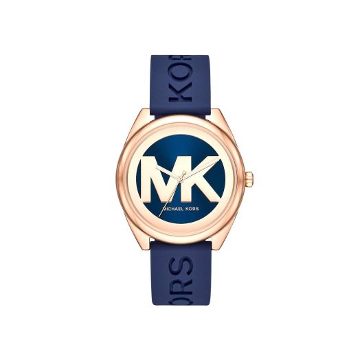 Michael Kors Women's Janelle Three-Hand Rose Gold-Tone Stainless Steel Watch MK7140