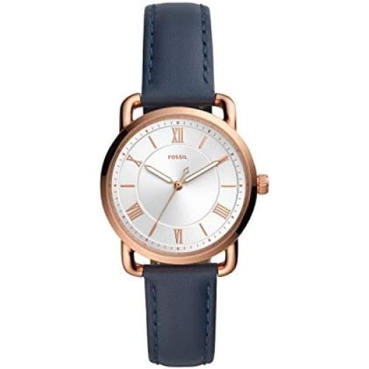 Fossil Women's Copeland Stainless Steel and Leather Casual Quartz Watch