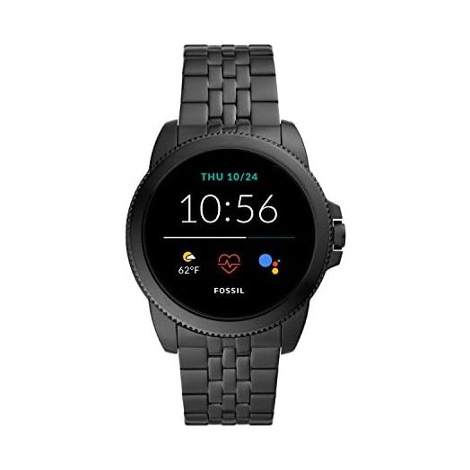 Fossil Men's Gen 5E 44mm Stainless Steel Touchscreen Smartwatch with Alexa, Speaker, Heart Rate, Contactless Payments and Smartphone Notifications