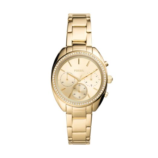Fossil Vale Chronograph Gold-Tone Stainless Steel Watch Gold One Size