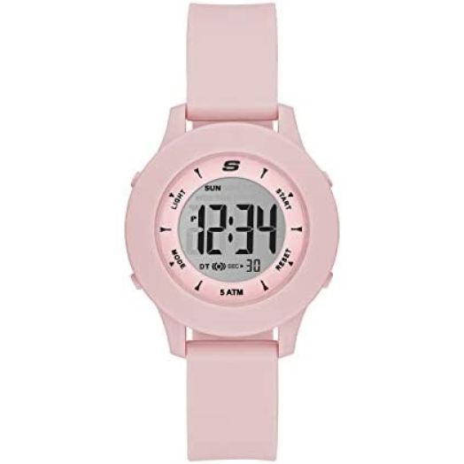 Skechers Women's Rosencrans Digi Quartz Plastic and Silicone Sports Digital Watch