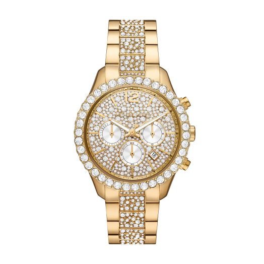 Michael Kors Women's Layton Quartz Watch with Stainless Steel Strap, Gold, 20 (Model: MK6977)