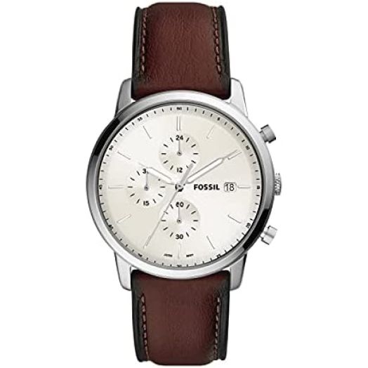 Fossil Men's Minimalist Stainless Steel Slim Casual Quartz Chronograph Watch