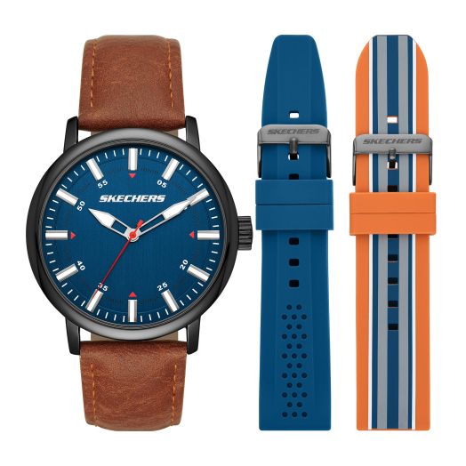 Skechers Men's Watch and Stackable Bracelet or Interchangeable Band Gift Set