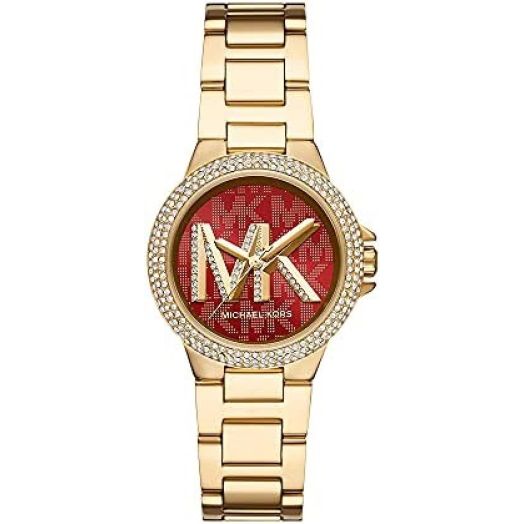 Michael Kors Women's Camille Quartz Watch with Stainless Steel Strap, Gold, 16 (Model: MK7196)