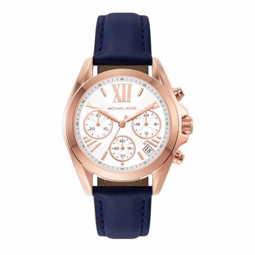 Michael Kors Bradshaw Chronograph Navy Leather Watch (Model: MK2960)