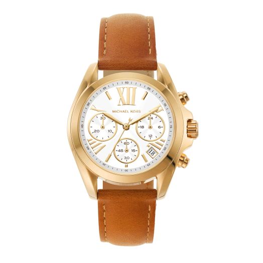 Michael Kors Bradshaw Chronograph Luggage Leather Watch (Model: MK2961)