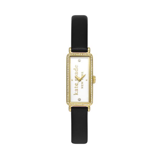 Kate Spade New York Rosedale or Brookville Rectangular Case Women's Watch with Stainless Steel Chain Bracelet or Leather Band