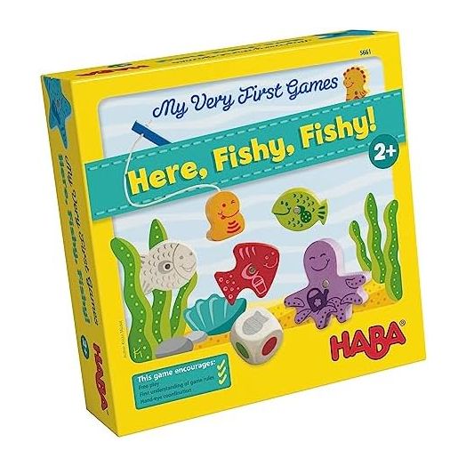 HABA My Very First Games - Here Fishy Fishy! Magnetic Fishing Game for Ages 2+ (Made in Germany)