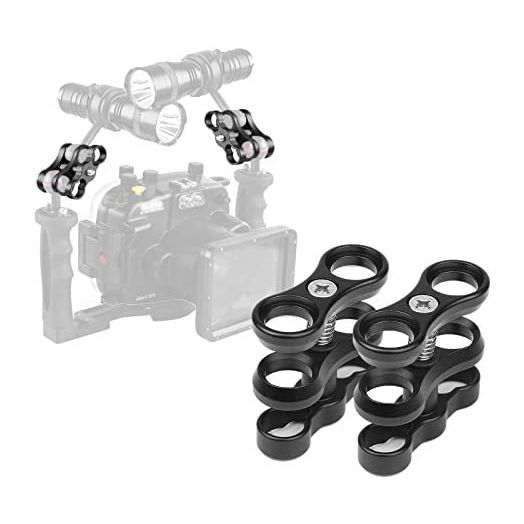 WLPREOE 2 PCS x 1" Inch Aluminum Standard Long Ball Clamp Mount for Underwater Diving Light Arm System,Work with Ram Mounts