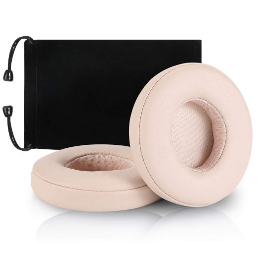 Replacement Earpad Cover, Ear Cushion Pads Compatible with Solo 2.0 3.0 Headphones by Dr. Dre 1 pair (Light Pink)