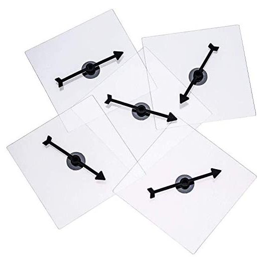 Gejoy Transparent Spinners Dry Erase Math Spinner with Rotating Arrow for Teaching (5 Pack)