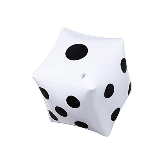 CCINEE 13.8 inch Giant Inflatable Dice Pool Toy for Lawn Games Outdoor Floor Games,Pack of 1