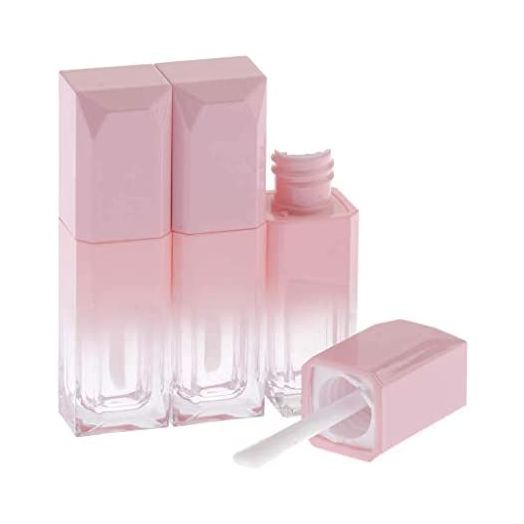 Healthcom 5ml Gradient Pink Lip Gloss Tubes, Empty Refillable (10 Pack)