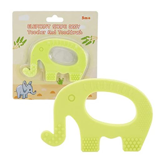 XGYLVFEI Baby Teething Toy - BPA Free Silicone, Easy to Grip Teeth, Effective Elephant Teeth Ring Toy Best for Babies 0-24 Months, Baby Boys & Girls