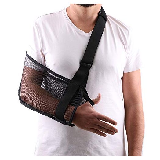 Mesh Arm Shoulder Sling Great Shower Bath Sling Used after rotator cuff Shoulder Surgery Arm Brace Support for Men and Women,Black