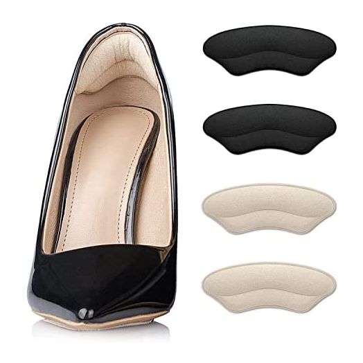 Heel Grips Liner Cushions Inserts for Loose Shoes, Heel Pads Snugs for Shoe Too Big Men Women, Filler Improved Shoe Fit and Comfort, Prevent Heel Slip and Blister (4 Pairs )