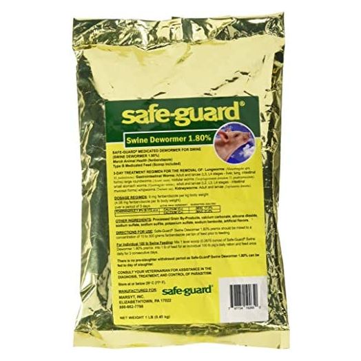 MERCK ANIMAL HEALTH MFG 184311 1 LB Safe-Guard 1.8% Swine Scoop