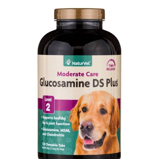 NaturVet Glucosamine DS Plus (Moderate Care), Time Release - 120 Chewable Tablets