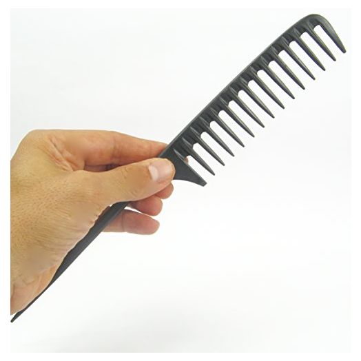 Carbon Wide Tooth Rake Comb with Tail, Natural Texture hair, Curly hair, Beach waves, Beach waver