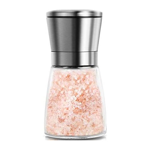 Mincham Manual Salt or Pepper Grinder, Ceramic Blades, Glass Body 6OZ