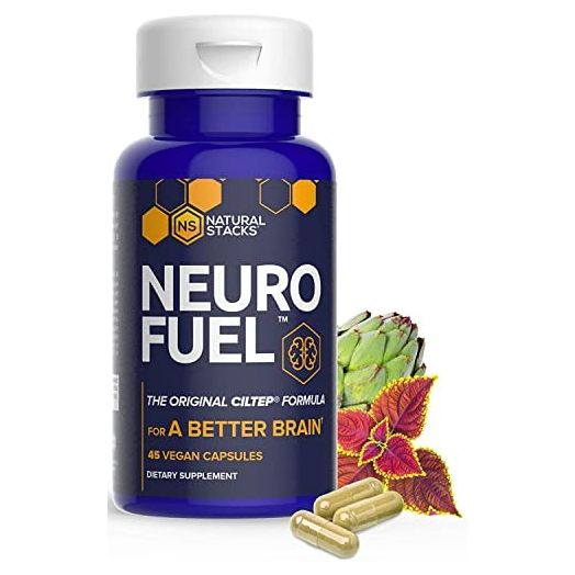 NeuroFuel Brain Supplement & Focus Supplement - Improved Focus, Memory & Motivation - CILTEP Nootropics Brain Support Supplement Focus Pills & Energy Supplement (45ct) by Natural Stacks