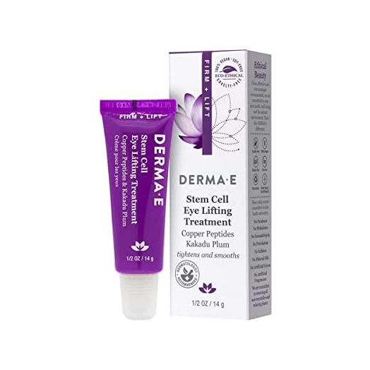 DERMA-E Stem Cell Lifting Eye Treatment – Multi Action Firming and Tightening Under Eye and Upper Eyelid Cream - Hydrating and Revitalizing Moisturizer, 0.5oz