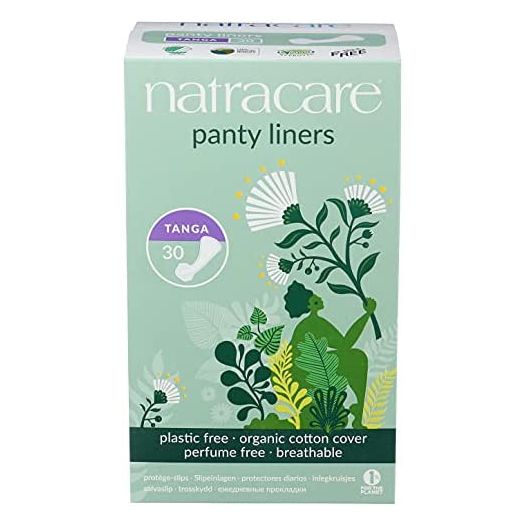 Natracare Natural Organic Thong Style Panty Liners, Made with Certified Organic Cotton, Ecologically Certified Cellulose Pulp and Plant Starch (1 Pack, 30 Liners Total)