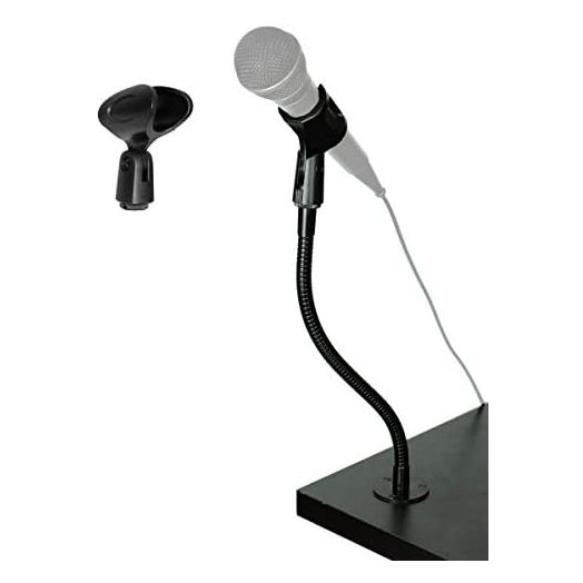 SpinTech Desk Mounted Adjustable Gooseneck for Microphone Mount that Screws in to Tables Podiums (13)