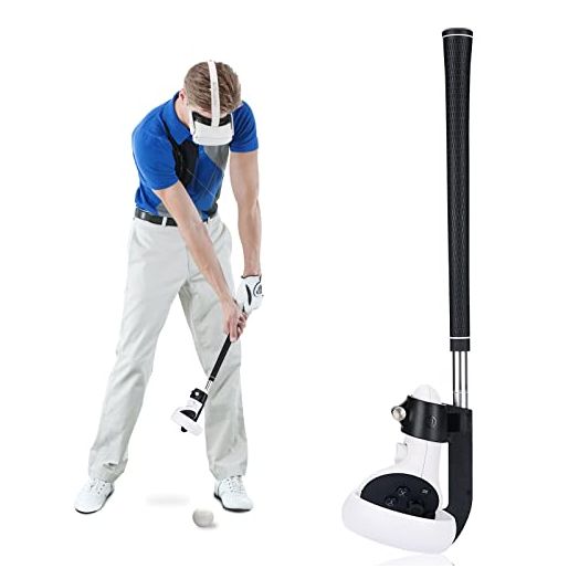 VR Golf Club Handle Grip Attachment for Oculus Quest 2 Controllers Extension Games Accessories Realism Swing Golf Adapter for Virtual Reality (Left Controller)