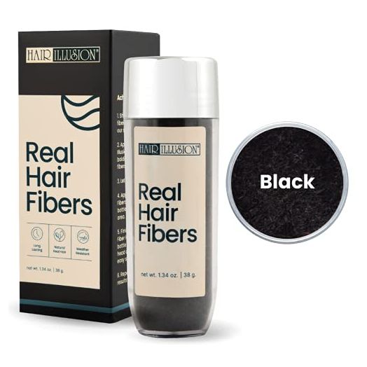 Hair Illusion Black Real Hair Fibers