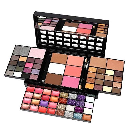 All In One Makeup Gift Kit, 36 Eyeshadow, 28 Lip Gloss, 3 Blusher, 4 Concealer, 3 Contour Powder, 3 Brushes, 1 Mirror