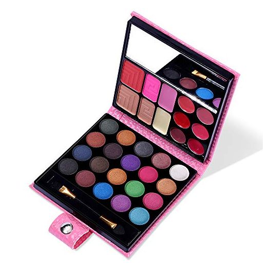 QiBest All in One Makeup Kit, 20 Eyeshadow, 6 Lip Glosses, 3 Blushers, 2 Powder