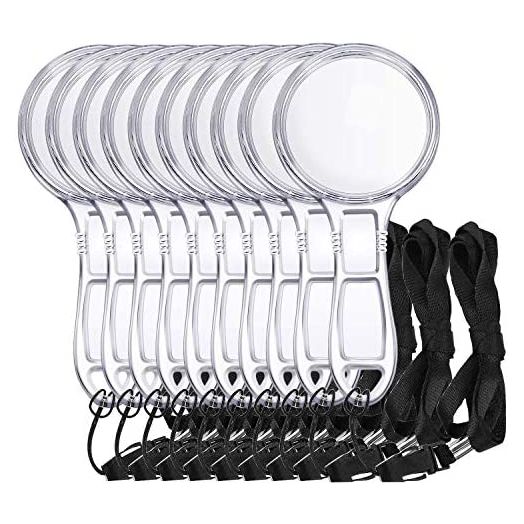 Homgaty 10 Pcs Magnifying Glass
