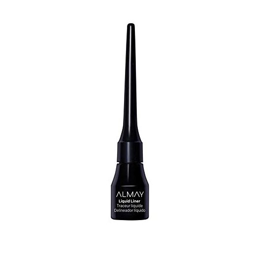 Almay Liquid Eyeliner Waterproof, Fade-Proof Eye Makeup, Easy-to-Apply Liner Brush, 221 Black, 0.1 Oz
