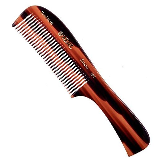 Kent 10T Large Wide Tooth Comb, Rake Comb Hair Detangler / Wide Tooth Comb for Curly Hair