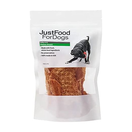 JustFoodForDogs Dog Treats - 5 Oz - Whole Food Snacks For Puppies & Adults - Dog Treats For Large, Medium and Small Dogs. No Preservatives, No Hormones Added, Lean, High Protein, USA Made - BPA - Free Packaging
