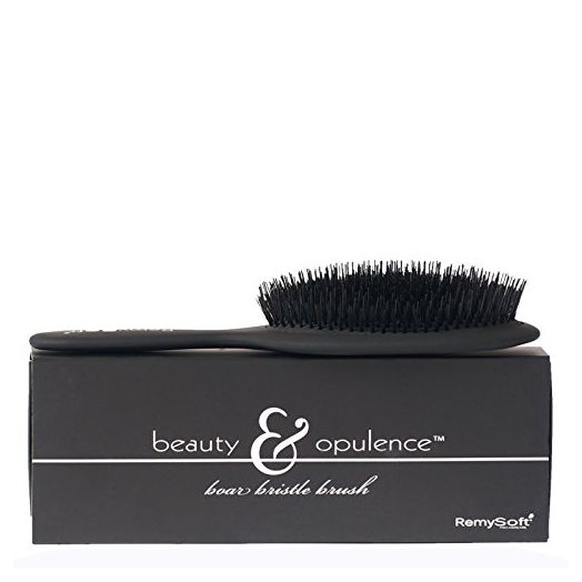 RemySoft Beauty & Opulence Boar Bristle Brush, Safe For Hair Extensions, Weaves and Wigs