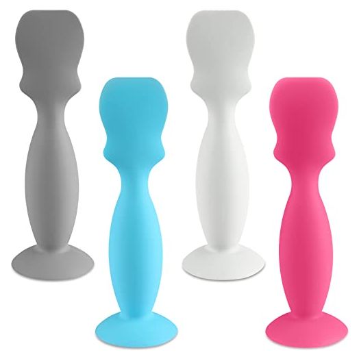 4 Pack Baby Diaper Cream Brush, Diaper Cream Spatula Applicator Silicone Baby Butt Paste Spatula for Babies, Newborn (Blue,Pink,Gray,White)