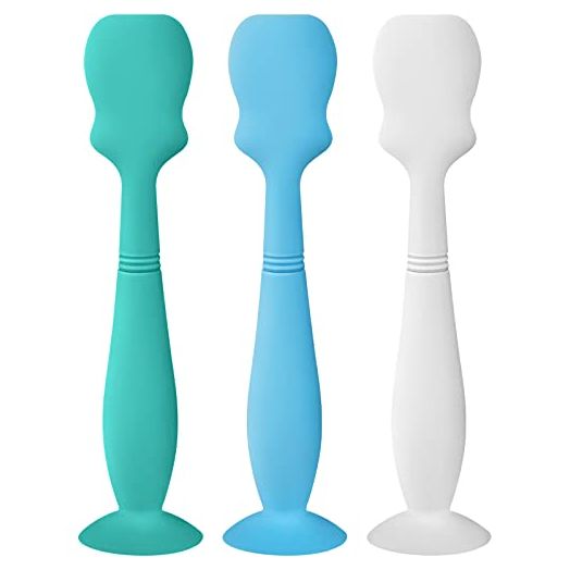 3 Pack Baby Diaper Cream Brush, Diaper Cream Spatula Applicator Silicone Baby Butt Paste Spatula for Babies, Newborn (White, Blue, Green)