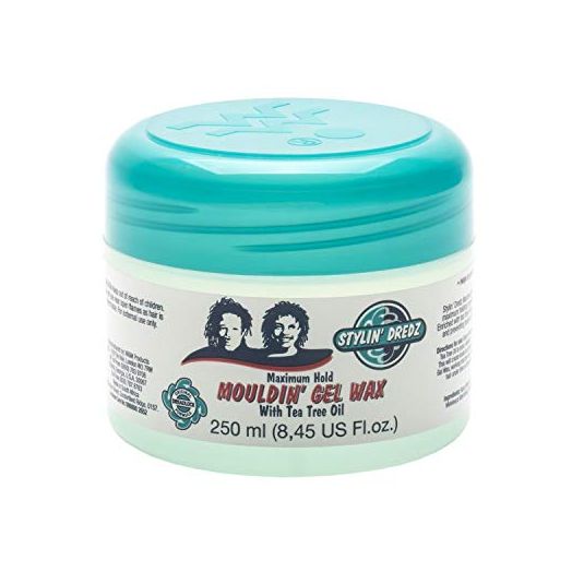 Stylin' Dredz Mouldin' Gel Wax, Loc n Twist Gel, Dreadlock Gel Wax with Tea Tree Oil, 250 ml Single