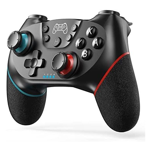 Wireless Pro Controller Gamepad Compatible with Switch Support Amibo, Wakeup, Screenshot and Vibration Functions-Black