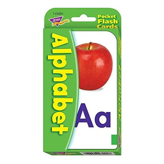 Trend Enterprises: Alphabet Pocket Flash Cards, Great for Skill Building and Home Use, 56 Self-Checking Cards Included, Match Letters to Photos and Words, for Ages 6 and Up