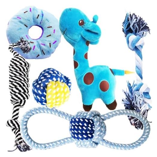 Dog Toys Small Dog Chew Toys Dog Teething Toys Squeaky Toys Chihuahua Pomeranian Corgi and PoodlesToys 6 PCS