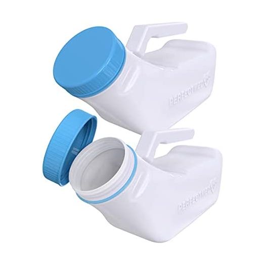 Innovative Designworks Urinals for Men Spill Proof, 32 oz/1000 ml, Glow in Dark Lid (2 Pack)