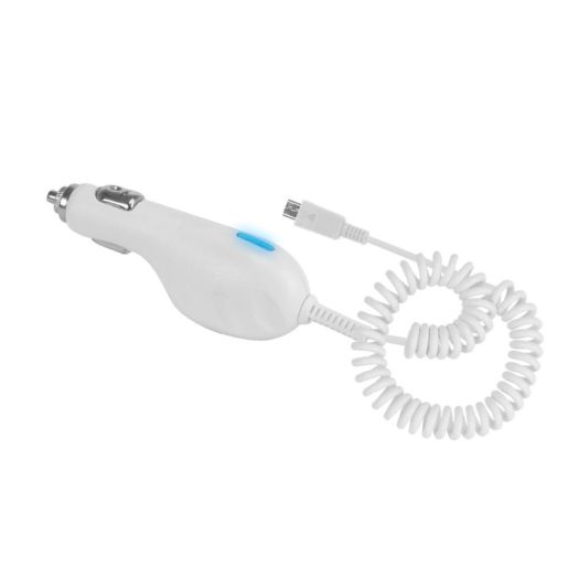 Cellet White Micro USB Plug in Car Charger (800mA)