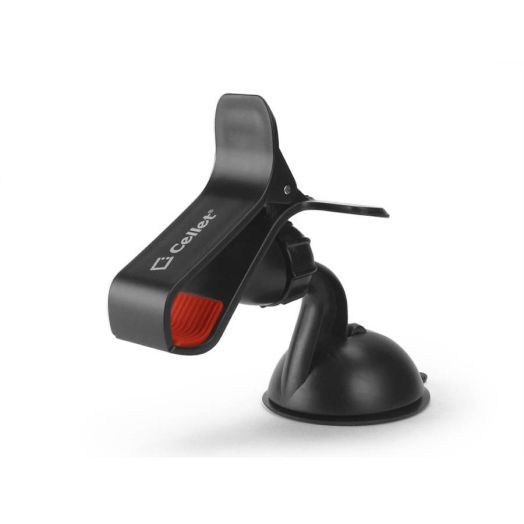 Cellet Dashboard / Windshield Car Mount Holder with Sticky Pad for Phones Up to 3.8 Inches Wide in Clamshell Package - Black